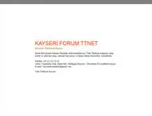 Tablet Screenshot of kayseriforumttnet.com